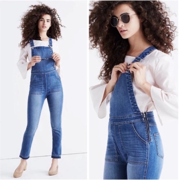 Madewell | Skinny Overalls Drop Hem Edition Indigo Size S - Picture 1 of 16
